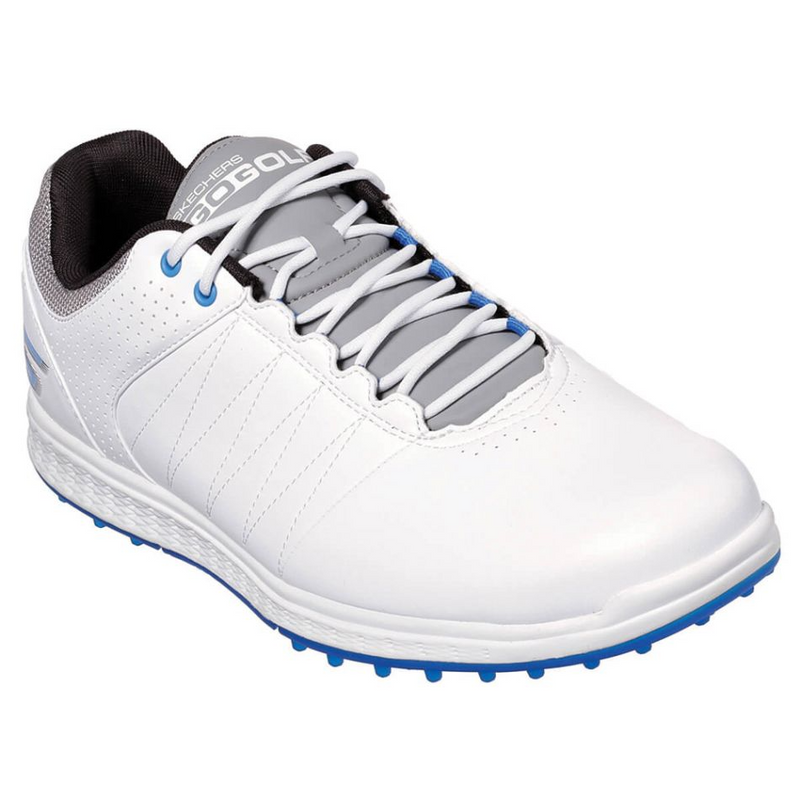 Sketchers GO GOLF Pivot Spikeless Shoes - White/Grey/Blue