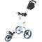 Big Max Autofold FF 3-Wheel Push Trolley - White/Cobalt