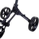 Fastfold Square 3-Wheel Push Trolley - Charcoal/Black