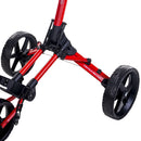 Fastfold Square 3-Wheel Push Trolley - Red/Black