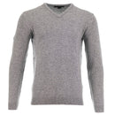 Greg Norman by ProQuip Lambswool Water Repellent V-Neck Golf Sweater - Grey