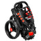 Longridge Eze Glide Compact+ Premium 3-Wheel Push Trolley - Black/Red