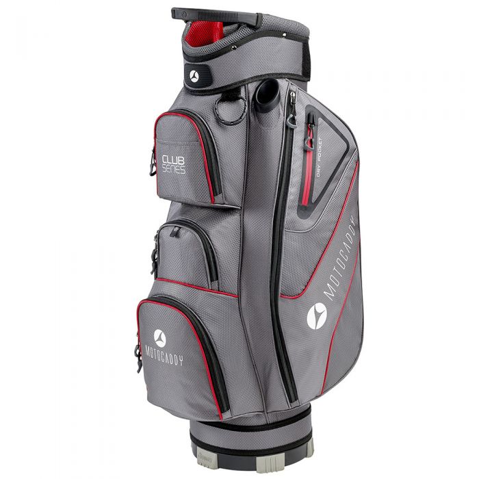 Motocaddy Club Series Cart Bag - Charcoal/Red