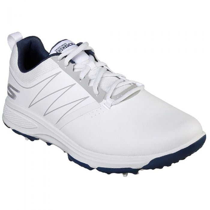 Skechers Go Golf Torque Spiked Waterproof Shoes - White/Navy